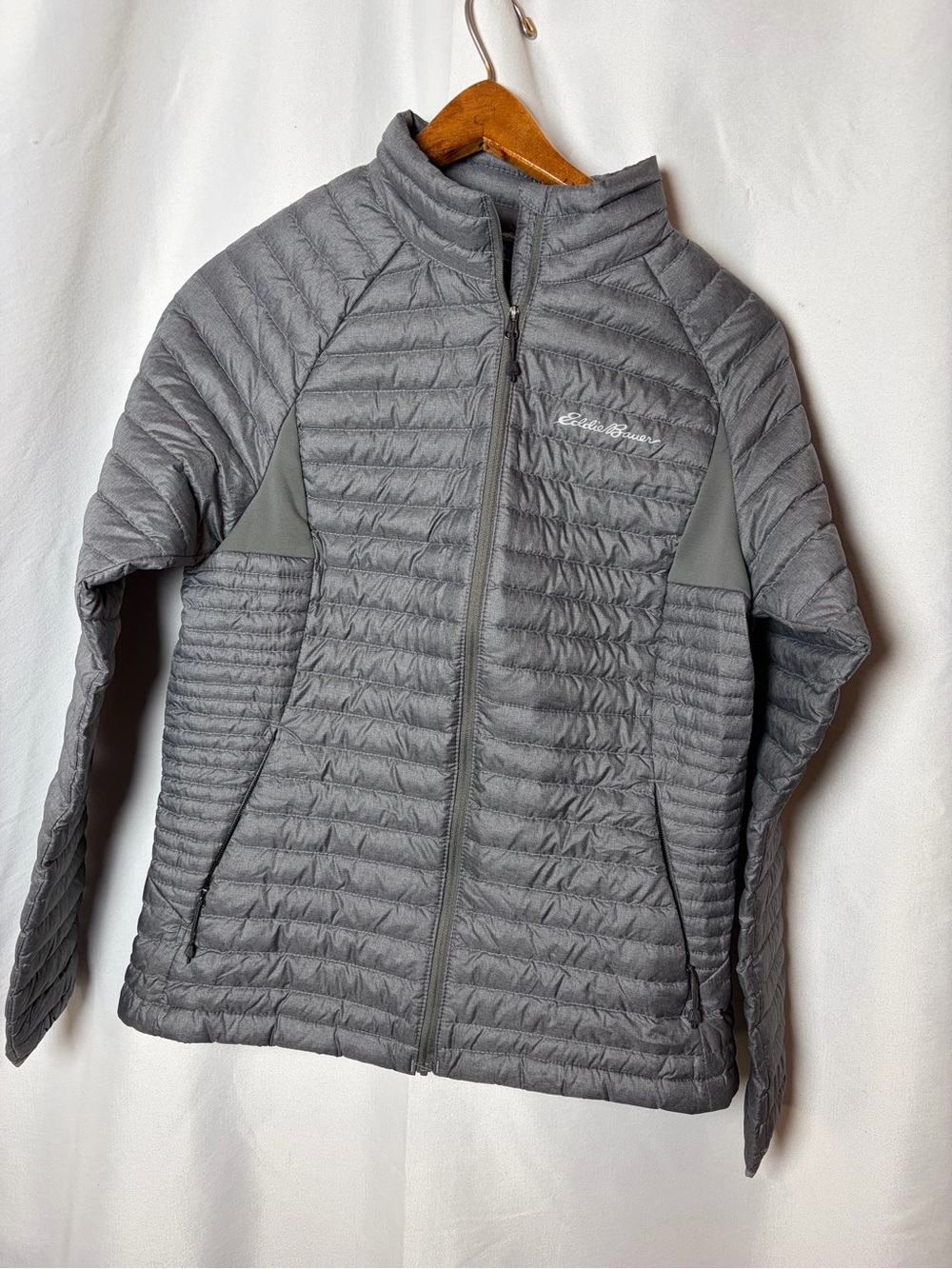 Eddie Bauer Women's Gray Quilted Lightweight Puffer Jacket
